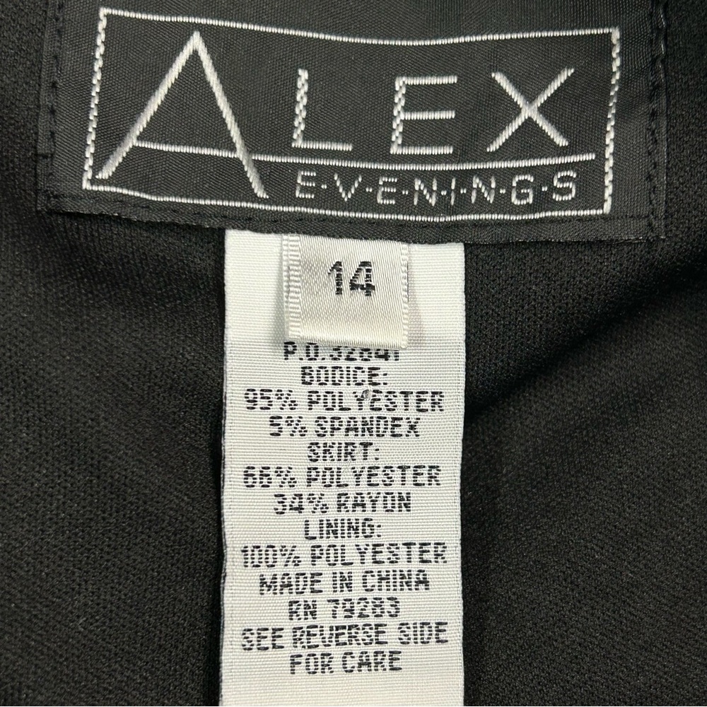 Alex Evenings Floral Cocktail Dress Size 14 Sleeveless Formal Party Event Gala - Picture 10 of 14